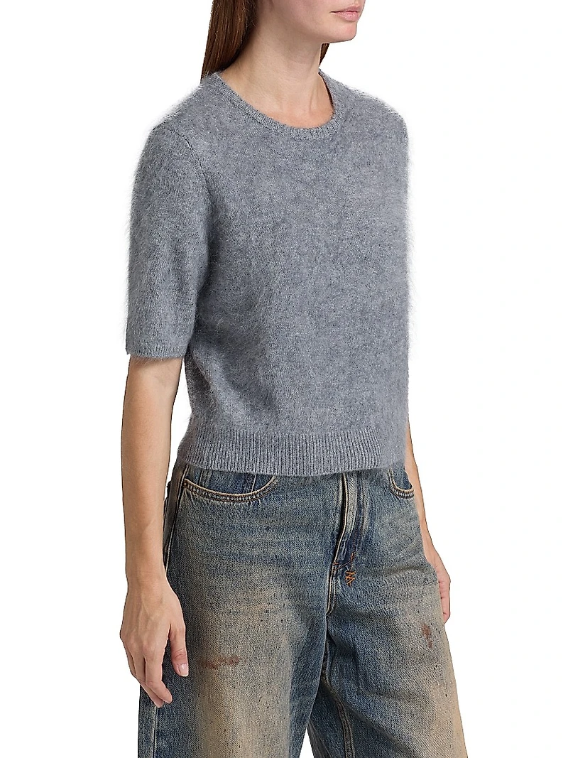 Jada Brushed Cashmere Crop Sweater