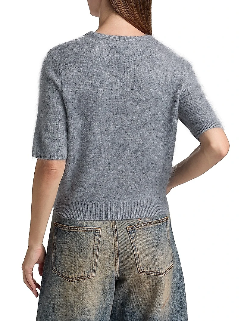 Jada Brushed Cashmere Crop Sweater