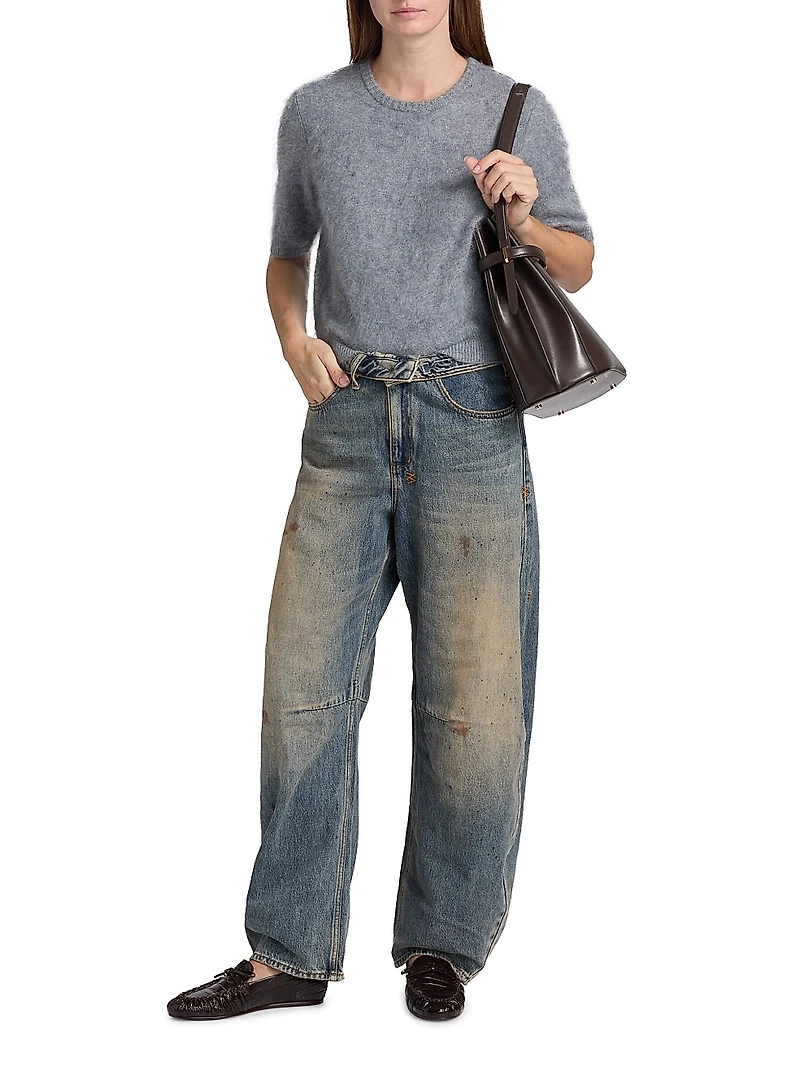 Jada Brushed Cashmere Crop Sweater