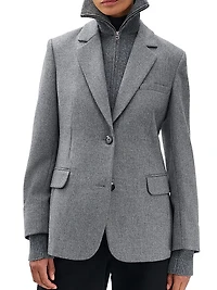 Frank Wool-Blend Combo Blazer