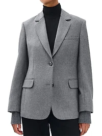 Frank Wool-Blend Combo Blazer