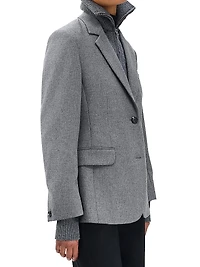 Frank Wool-Blend Combo Blazer