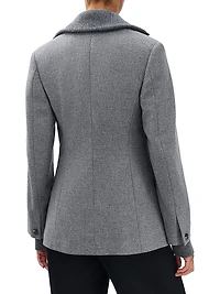 Frank Wool-Blend Combo Blazer