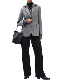 Frank Wool-Blend Combo Blazer