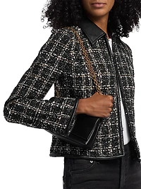 Eloise Plaid Zip-Front Blazer