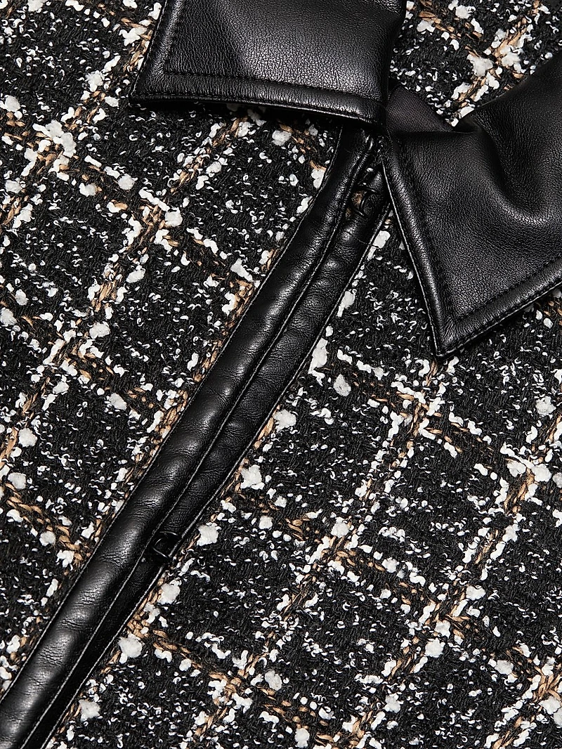Eloise Plaid Zip-Front Blazer