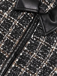 Eloise Plaid Zip-Front Blazer