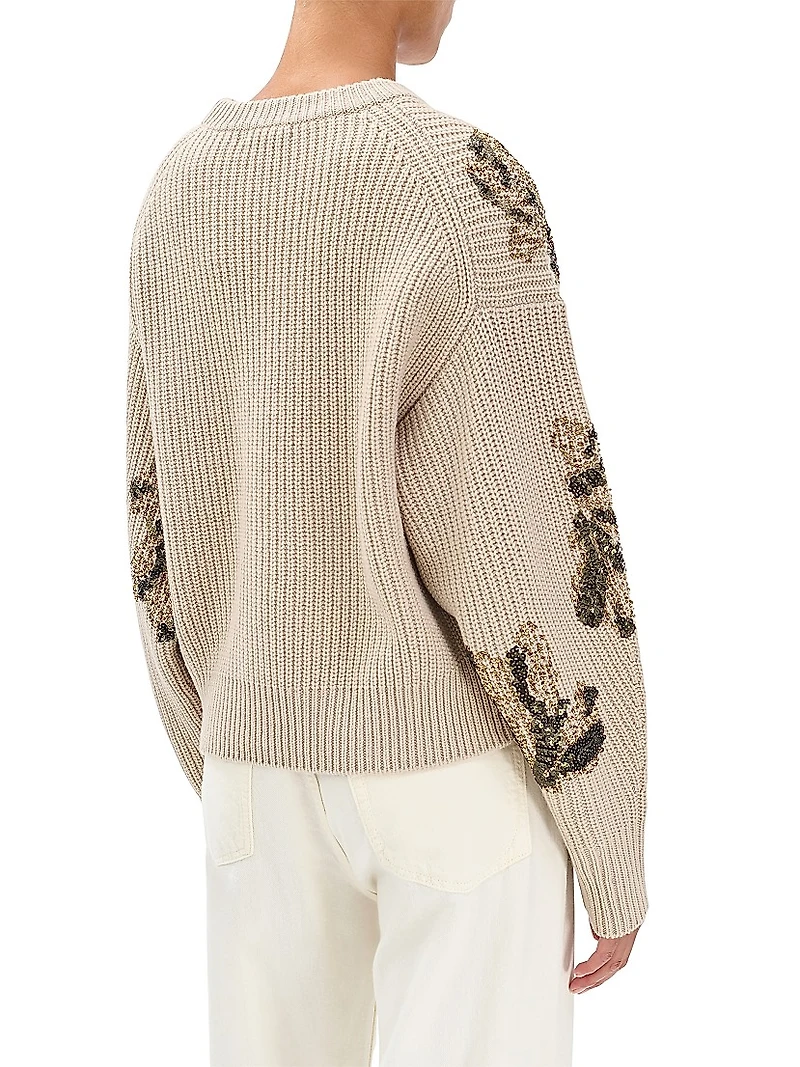 Julie Sequined Wool Sweater