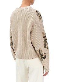 Julie Sequined Wool Sweater