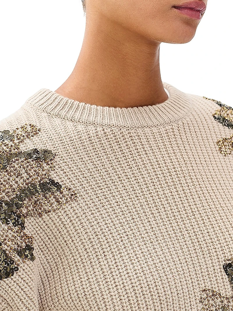 Julie Sequined Wool Sweater