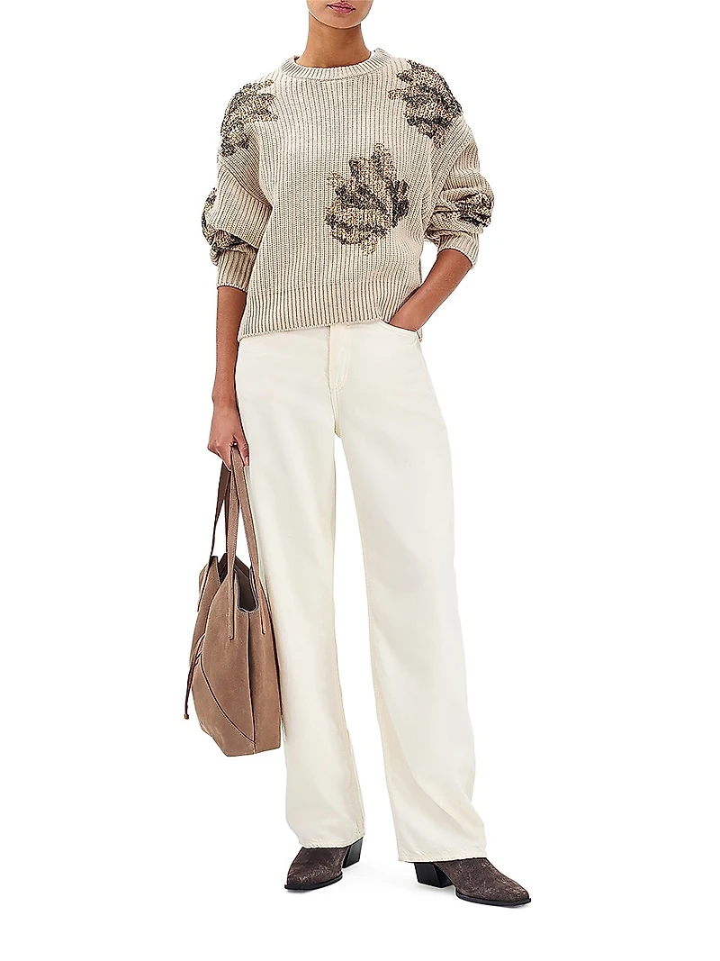 Julie Sequined Wool Sweater