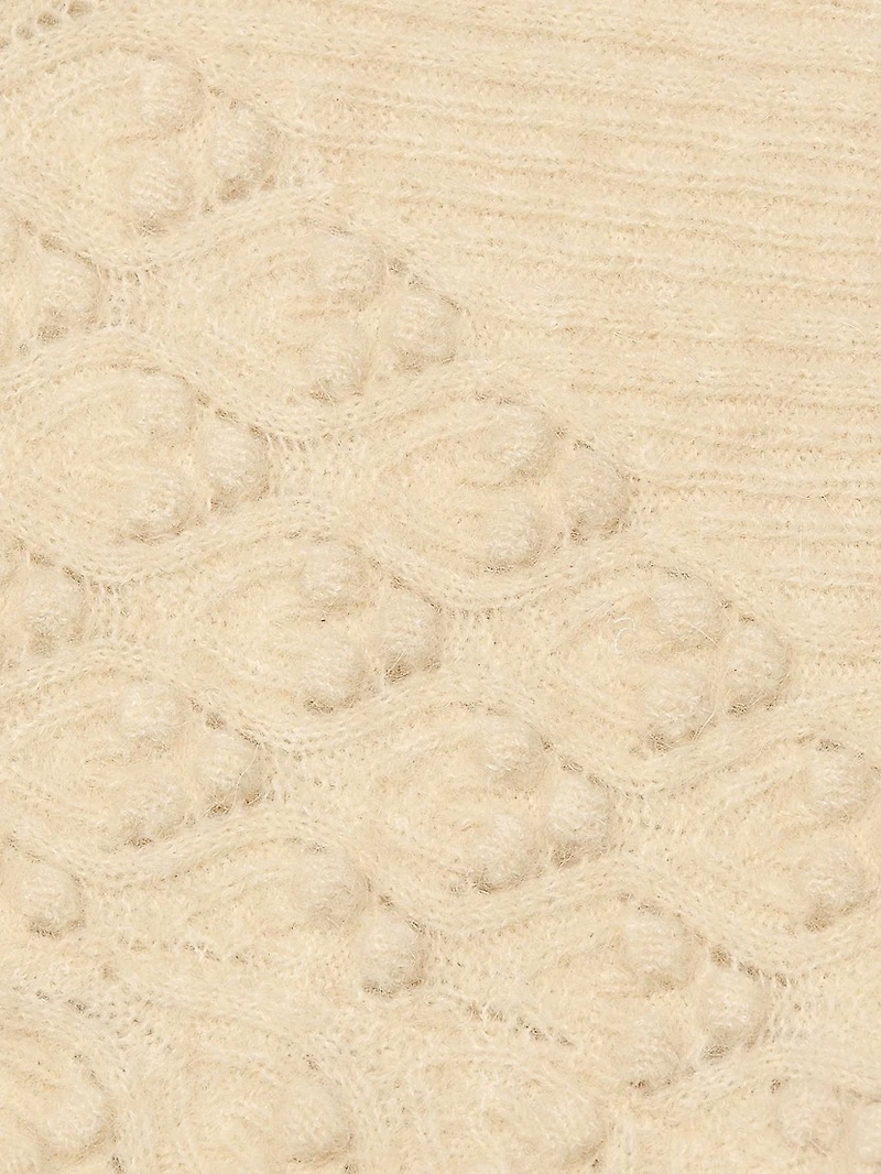 Sierra Textured-Knit Short-Sleeve Cardigan