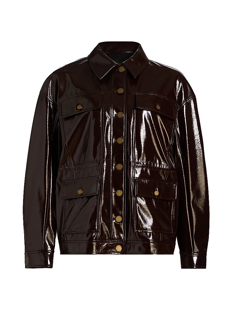 Amy Patent Faux-Leather Jacket