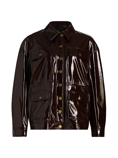 Amy Patent Faux-Leather Jacket