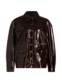 Amy Patent Faux-Leather Jacket