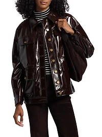 Amy Patent Faux-Leather Jacket
