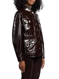 Amy Patent Faux-Leather Jacket
