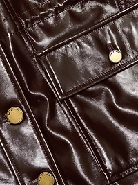 Amy Patent Faux-Leather Jacket