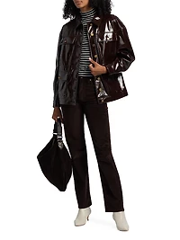 Amy Patent Faux-Leather Jacket