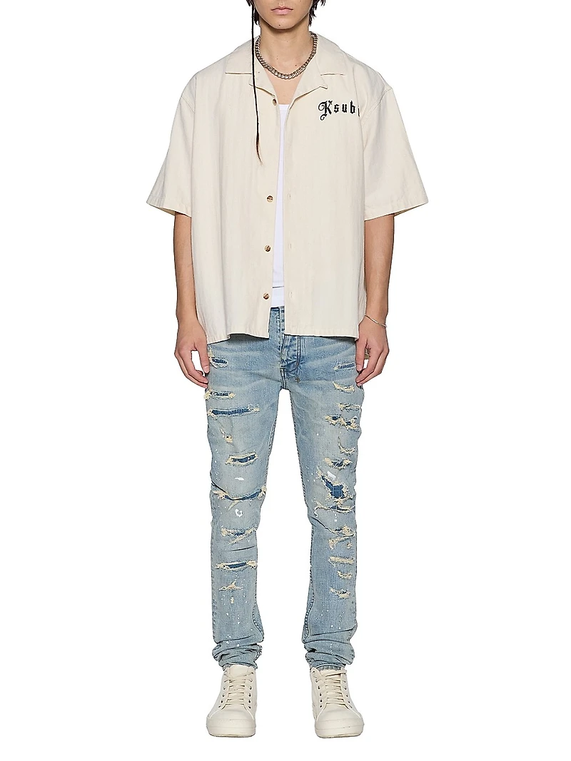 Neo-Nostalgia Van Winkle Scatter Skinny Jeans