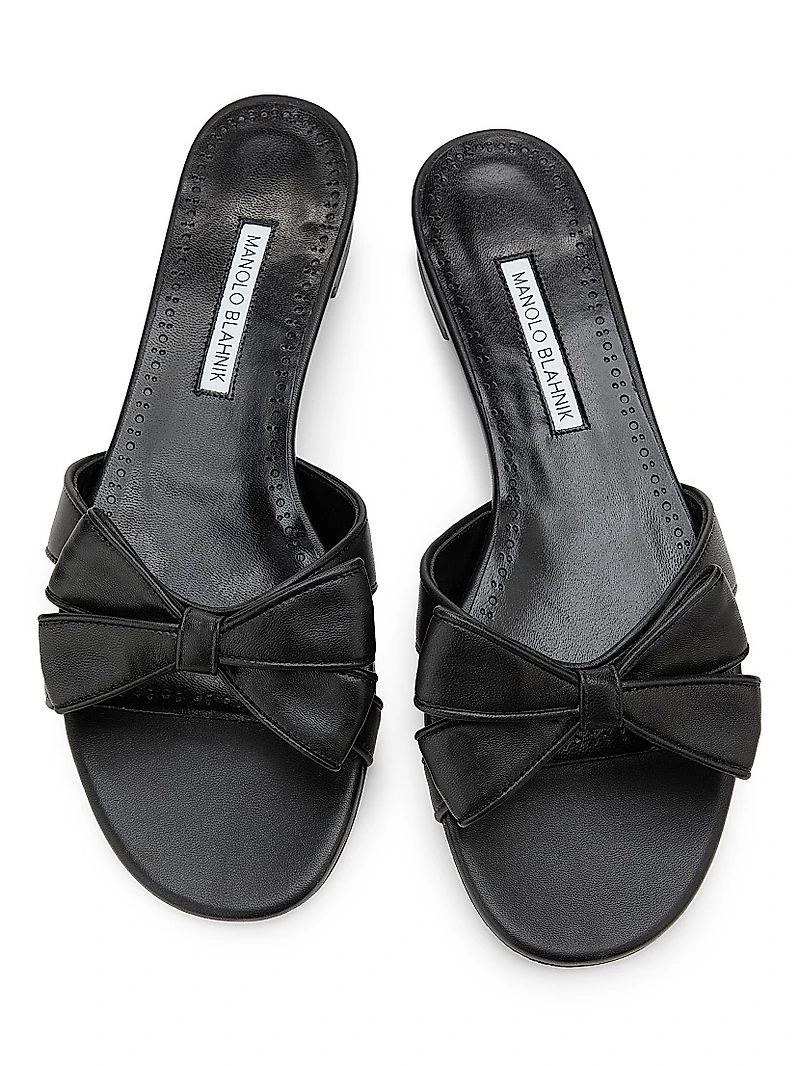 Cafredda Bow Leather Sandals
