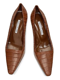 Moiralo Croc-Embossed Leather Pumps
