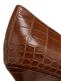 Moiralo Croc-Embossed Leather Pumps