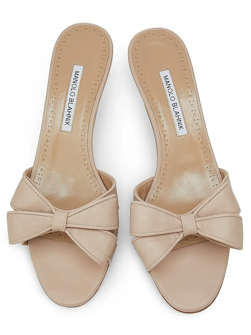 Cafredda Bow-Detailed Leather Sandals