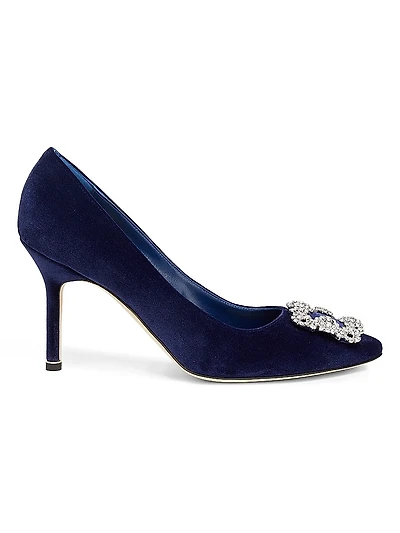 Hangisi Crystal-Embellished Buckle Pumps