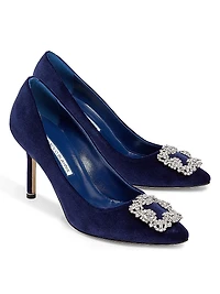 Hangisi Crystal-Embellished Buckle Pumps