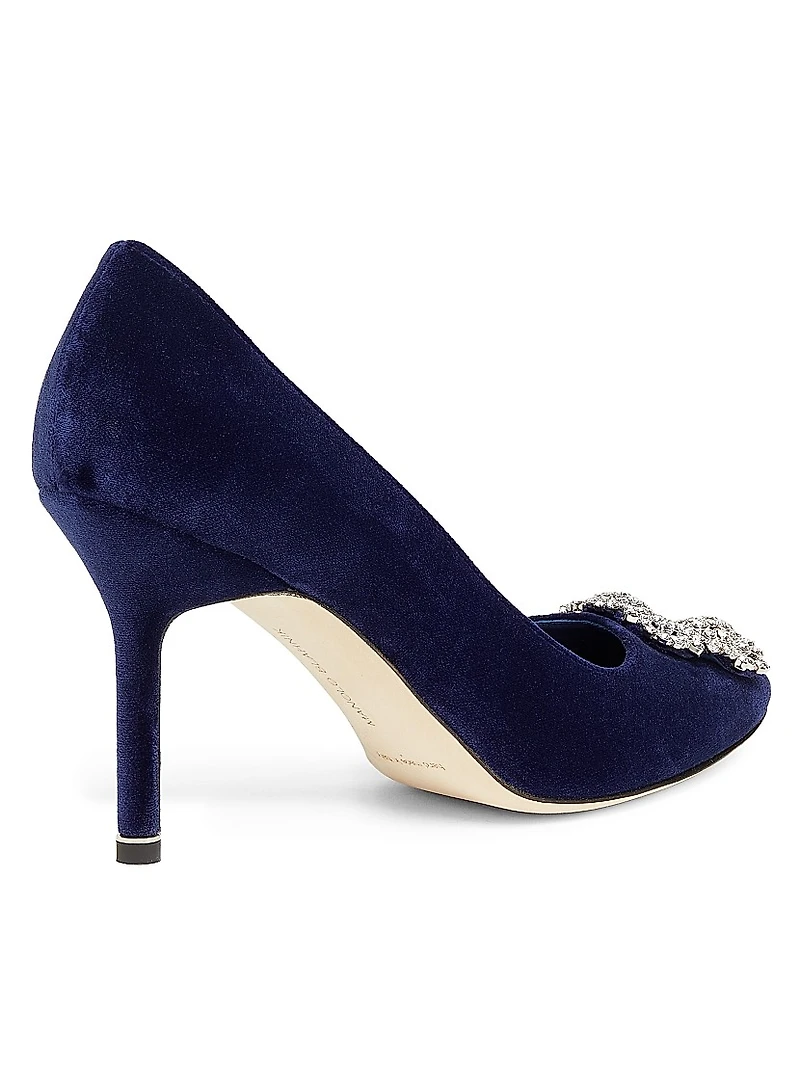 Hangisi Crystal-Embellished Buckle Pumps