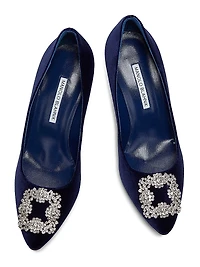 Hangisi Crystal-Embellished Buckle Pumps