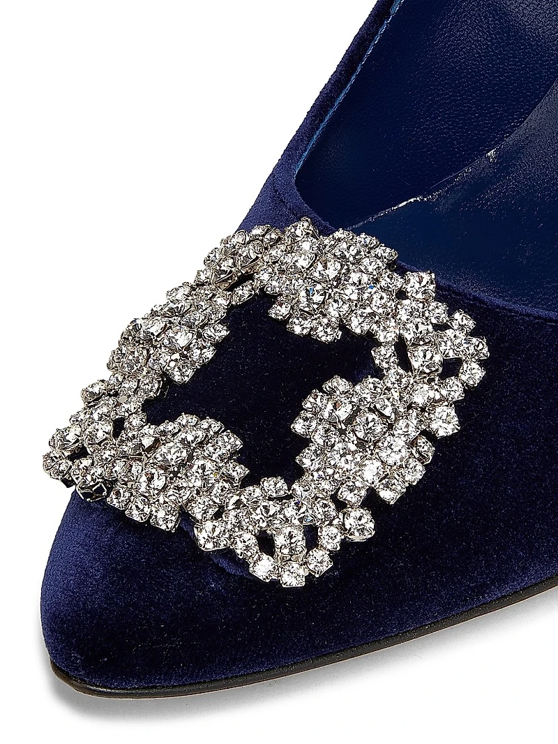 Hangisi Crystal-Embellished Buckle Pumps