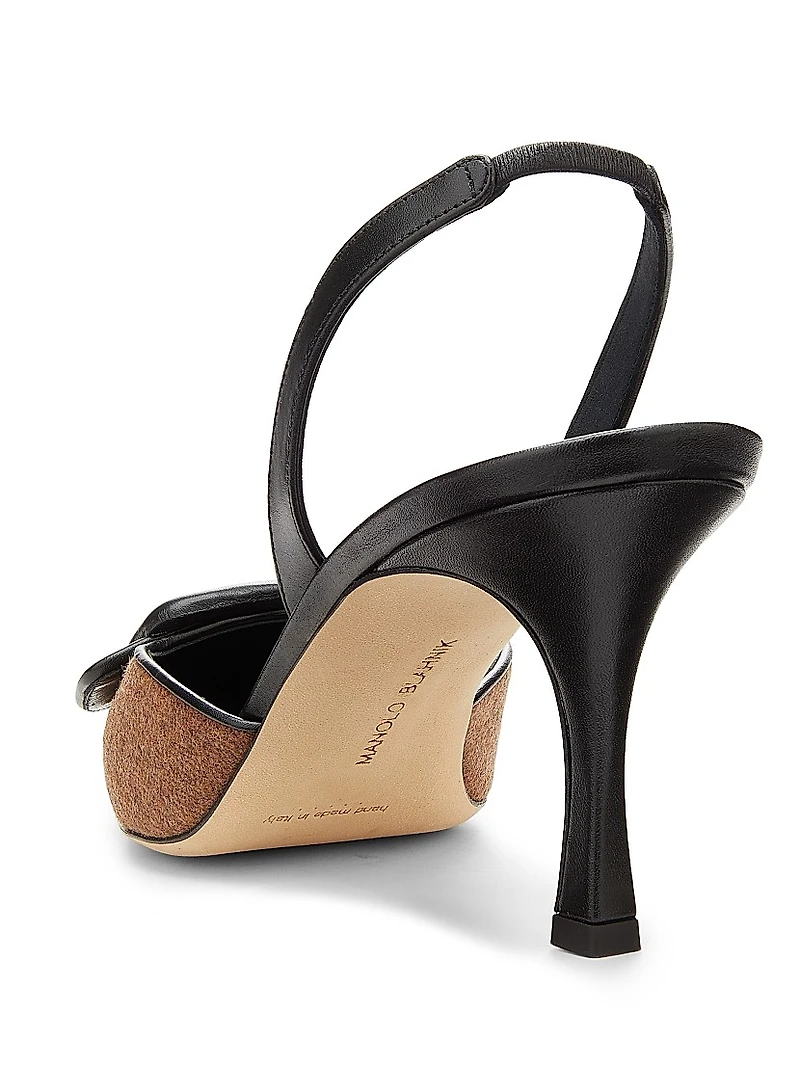 Mayslibi Gala Wool-Blend Slingback Pumps