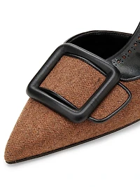 Mayslibi Gala Wool-Blend Slingback Pumps