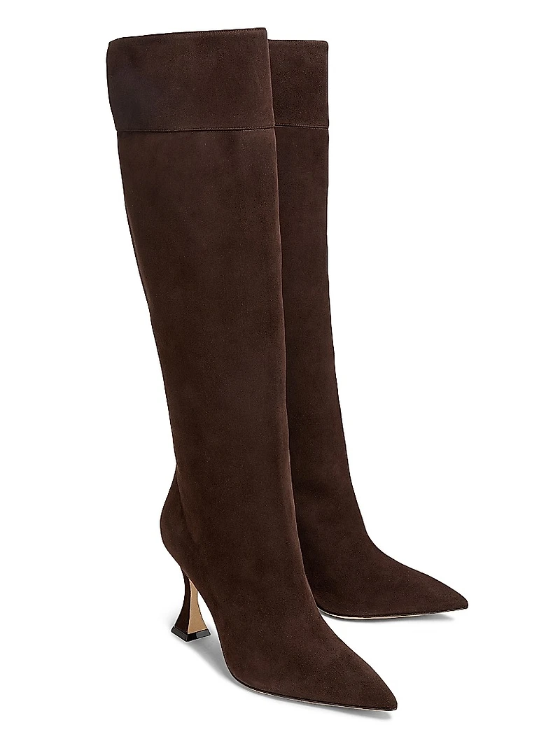 Miralonepla Suede Knee-High Boots