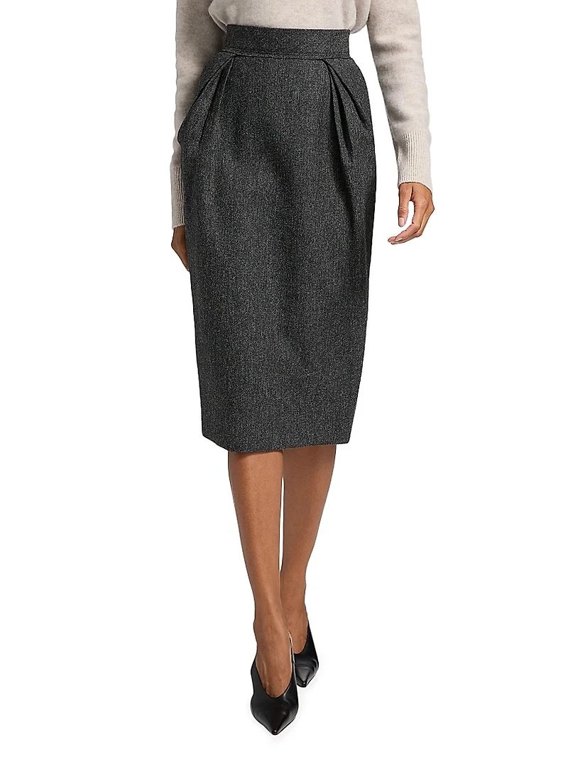 Wool Midi-Skirt