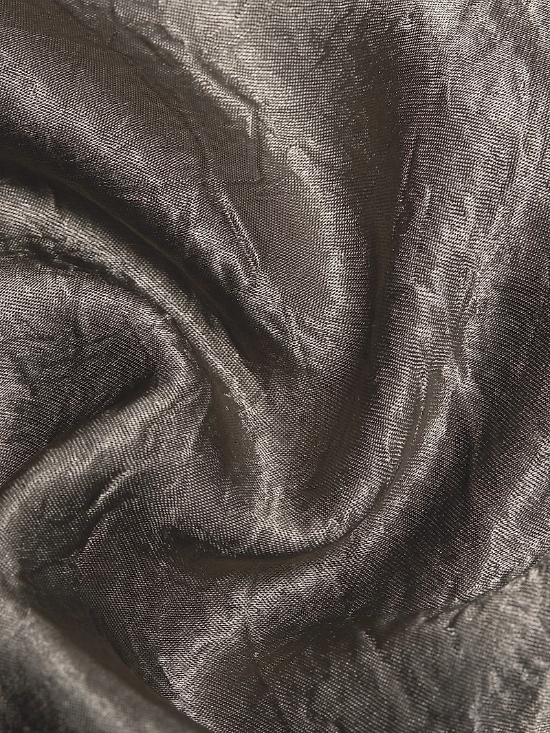 Textured Satin Midi-Skirt