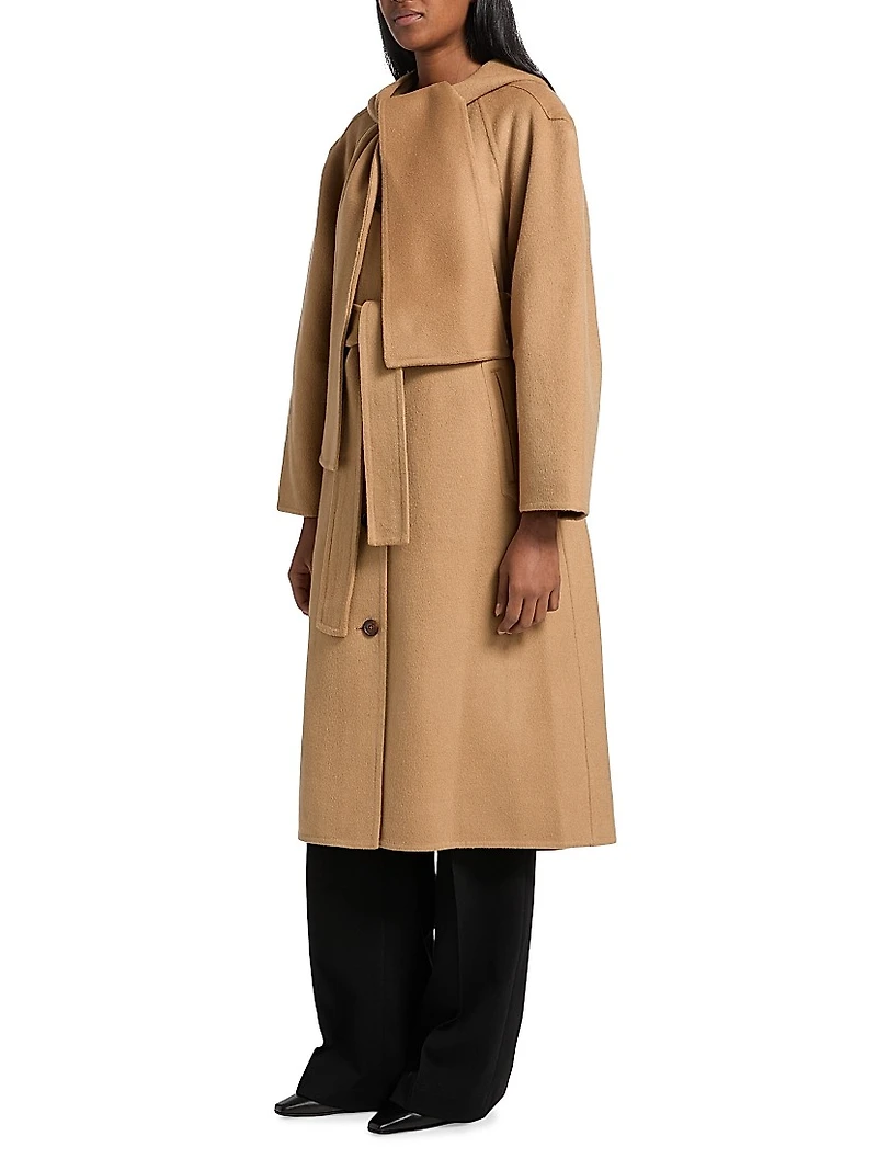 Astra Wool Removable Hood Coat