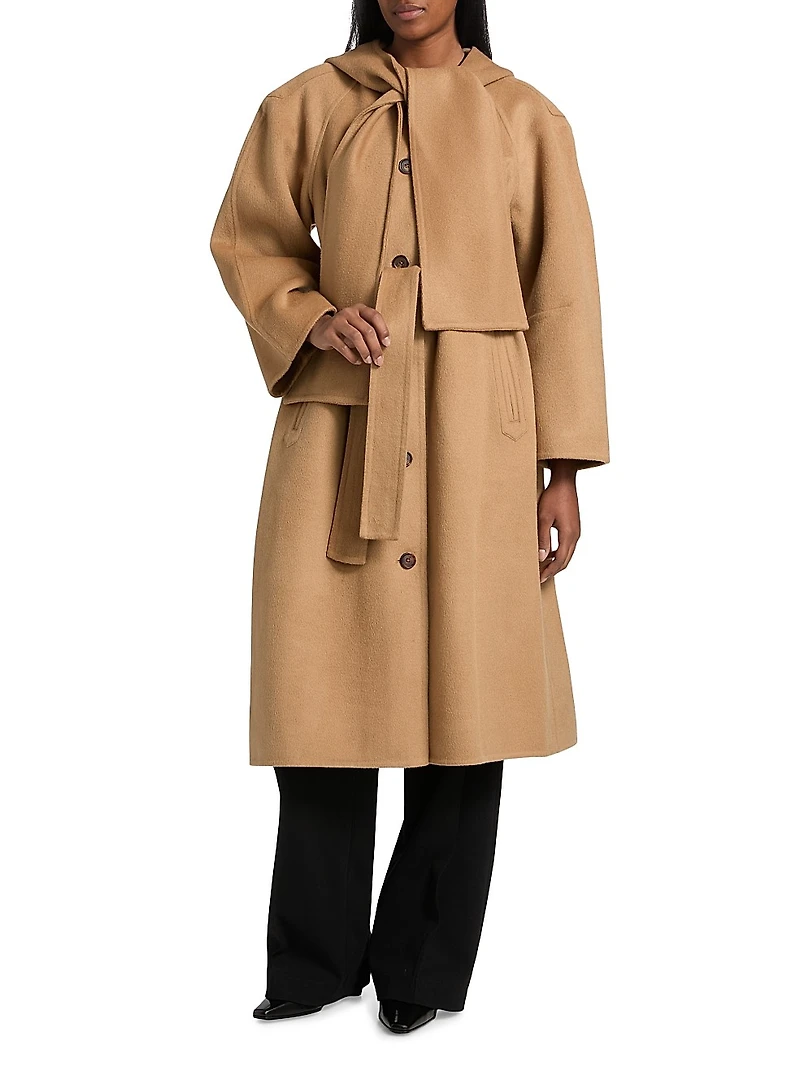 Astra Wool Removable Hood Coat