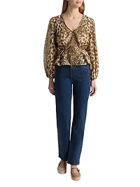 Claude Leopard-Print Blouse