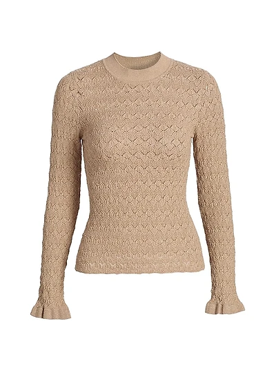 Ruby Pointelle-Knit Sweater