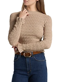 Ruby Pointelle-Knit Sweater