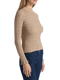 Ruby Pointelle-Knit Sweater