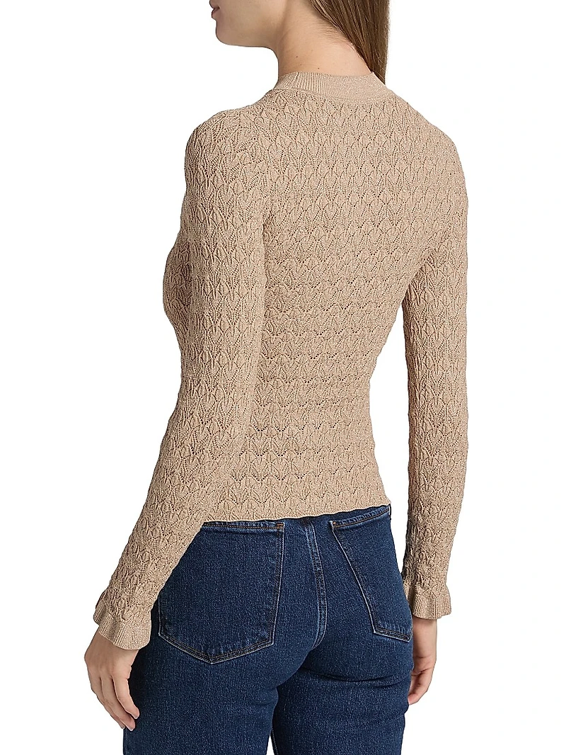 Ruby Pointelle-Knit Sweater