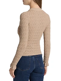 Ruby Pointelle-Knit Sweater