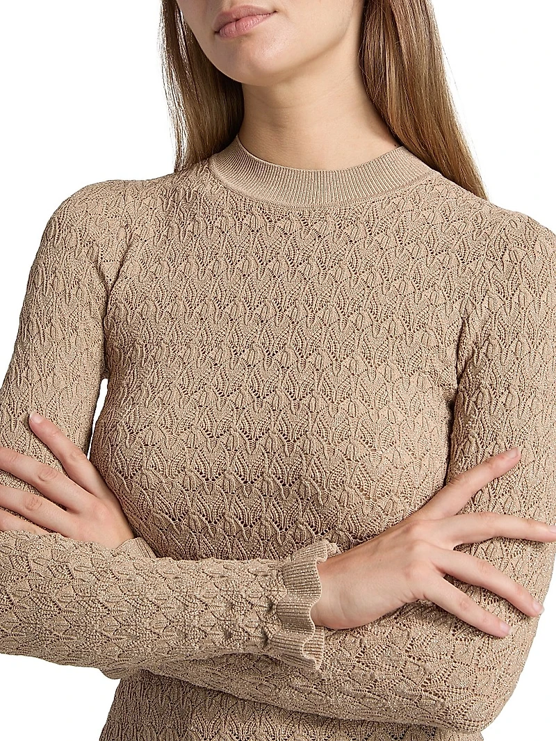 Ruby Pointelle-Knit Sweater