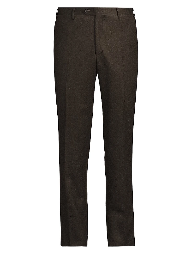 Wool Flannel Slim-Fit Trousers