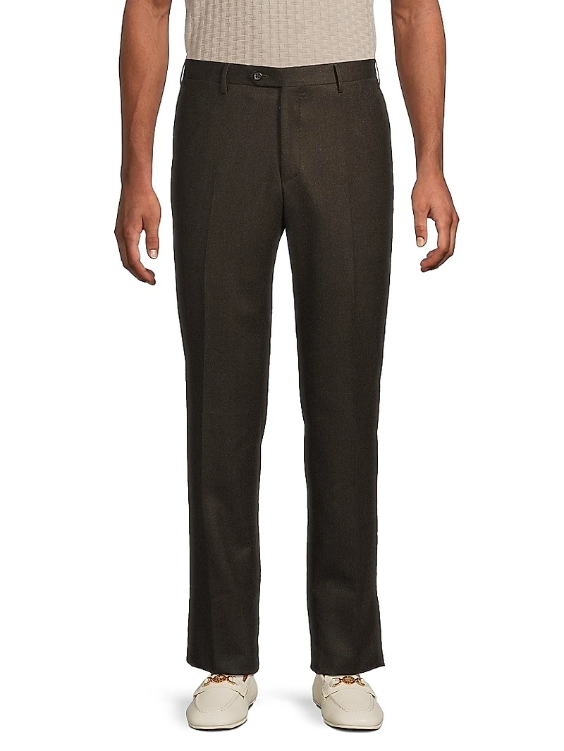 Wool Flannel Slim-Fit Trousers