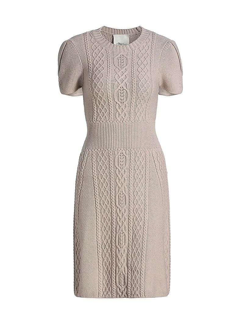 Cable-Knit Tulip Dress